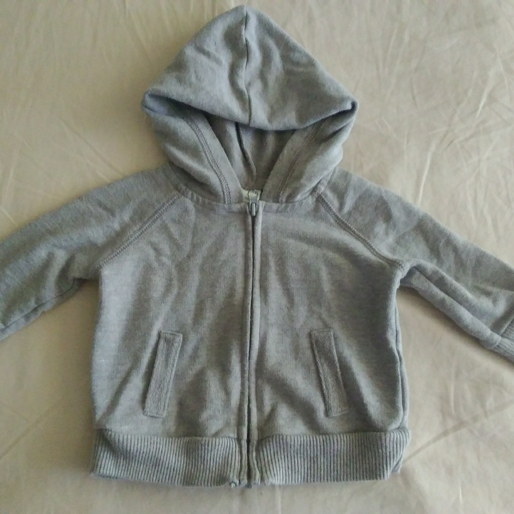 0-3 mo Gray zip up hoodie